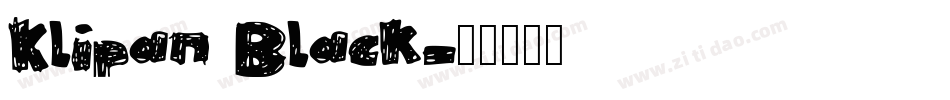 Klipan Black字体转换